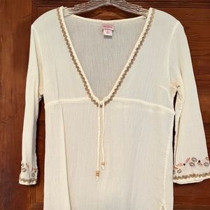 Peasant blouse cover-up